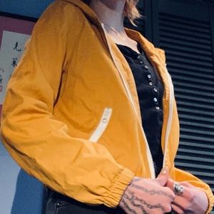 yellow cropped forever21 jacket